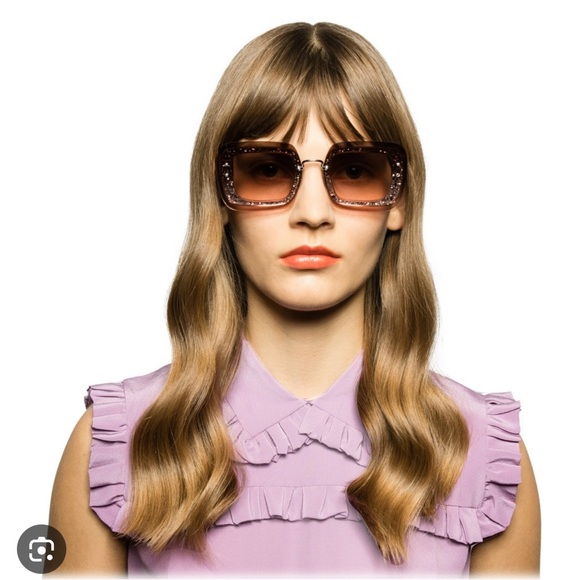 Miu Miu Accessories - Miu Miu - Reveal with Glitter Sunglasses - Square - Graphite Rose Sunglasses